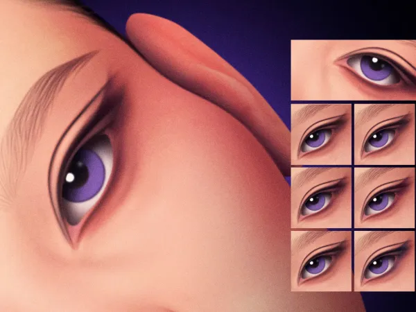 Mix Obsidian Line Eyeliner MC10 V1 - The Sims 4 Custom Content