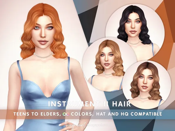 Alpha Instrument Hair Right - The Sims 4 Custom Content
