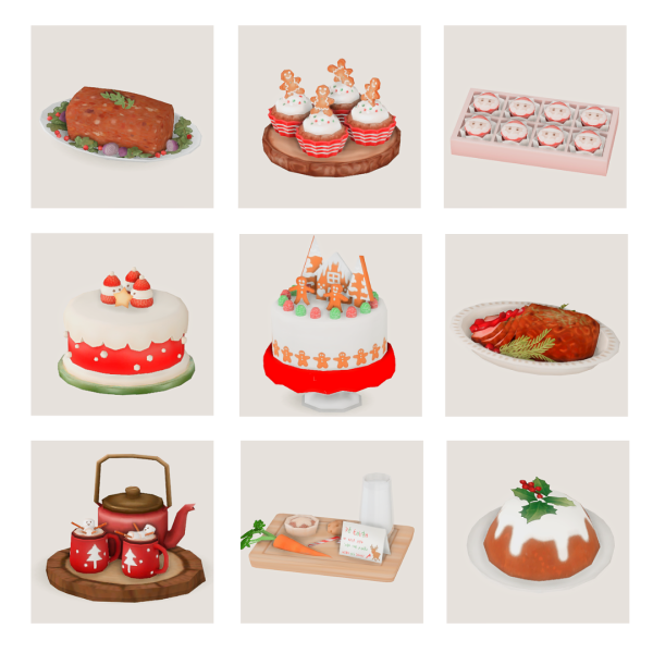 Maxis Match christmas recipe recommendations by simsfinds - The Sims 4 Custom Content