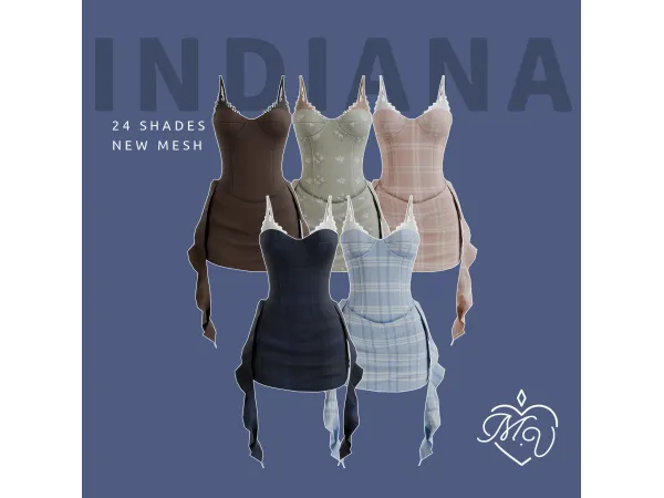 Maxis Match Indiana Dress by MissValentine - The Sims 4 Custom Content