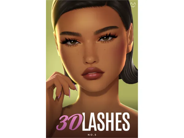 Maxis Match 3D Lashes No5 by TwistedCat - The Sims 4 Custom Content