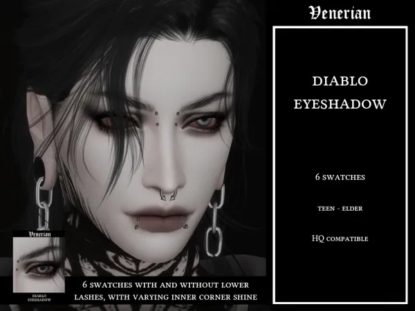 Mix Diablo Eyeshadow by Venerian - The Sims 4 Custom Content