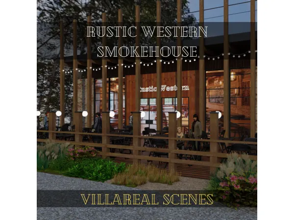 Sims 4 Maxis Mix Shaders CC: Rustic Western Smokehouse by VScenes