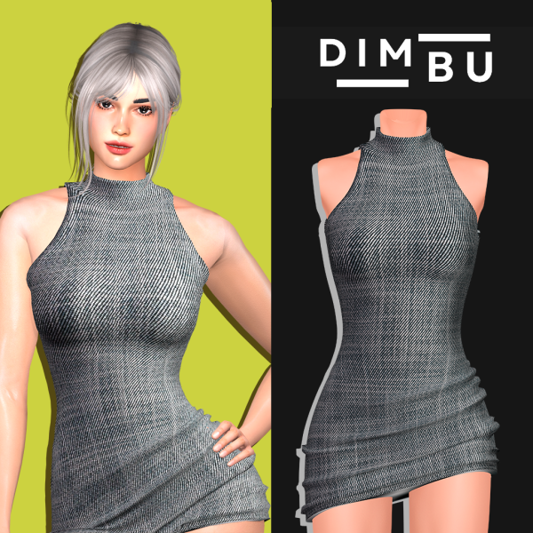 Alpha Tatiana short dress DIMBU - The Sims 4 Custom Content