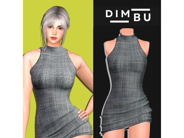 Alpha Tatiana short dress DIMBU - The Sims 4 Custom Content
