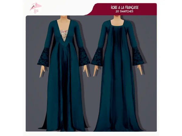 Maxis Match Robe a la Franu00e7aise by Guemara - The Sims 4 Custom Content