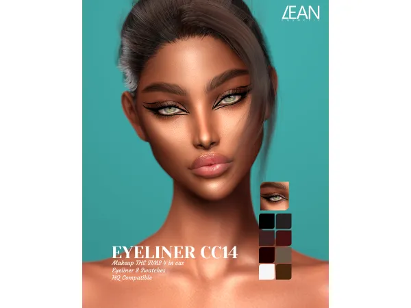 Alpha LEAN EYELINER CC14 - The Sims 4 Custom Content