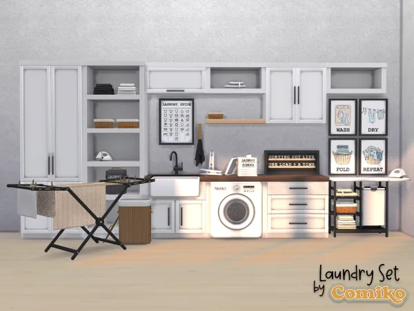 Maxis Match Laundry Room Set - The Sims 4 Custom Content