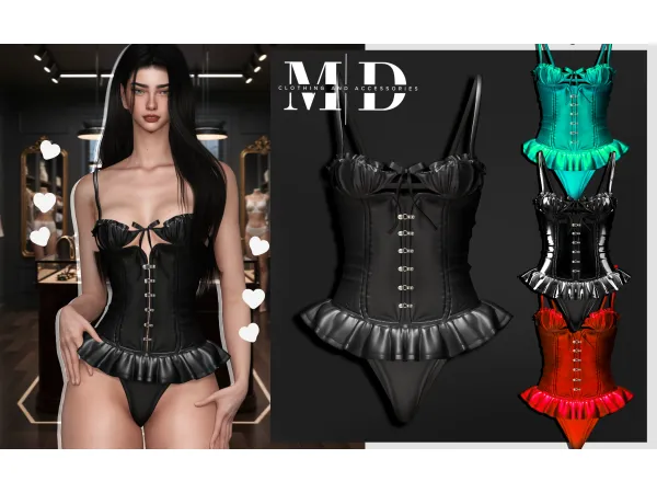 Alpha Simple latex lingerie adult - The Sims 4 Custom Content