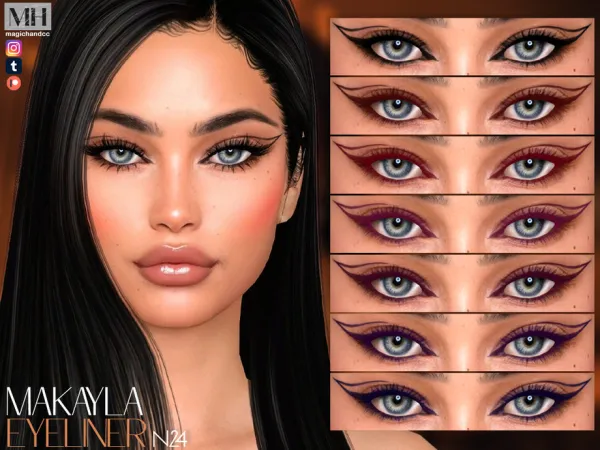 Alpha Makayla Eyeliner N24 - The Sims 4 Custom Content