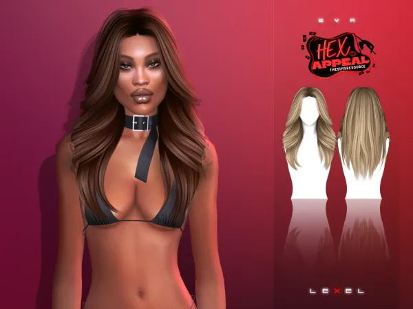 Alpha Eva adult hairstyle - The Sims 4 Custom Content