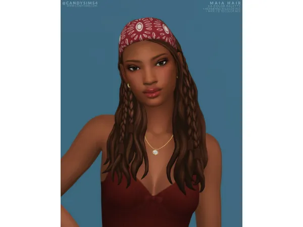 Maxis Match MAIA HAIR by candysims - The Sims 4 Custom Content