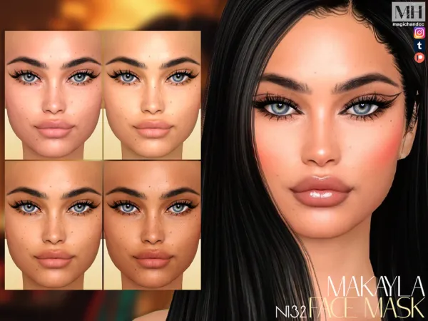 Alpha Makayla Face Mask N132 - The Sims 4 Custom Content
