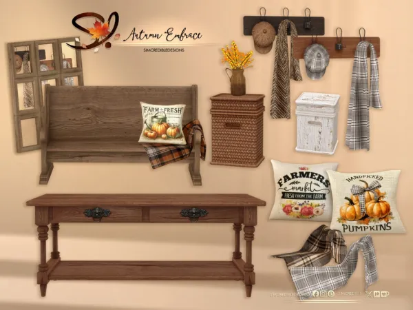 Alpha Autumn Embrace Hallway - The Sims 4 Custom Content