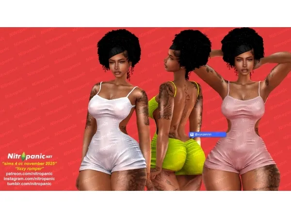 Alpha Nitropanic_Izzi Romper - The Sims 4 Custom Content