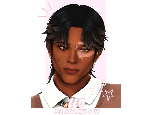 Maxis Match Leo Hair by Peachibunnii - The Sims 4 Custom Content