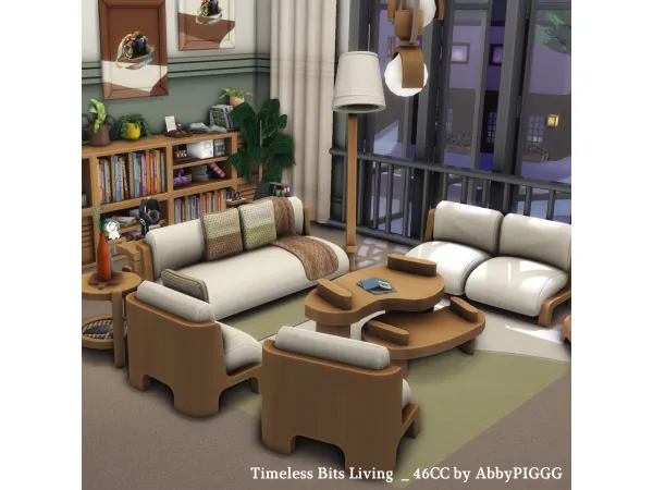 Maxis Match Timeless Bits Living Kit by AbbyPIGGG - The Sims 4 Custom Content