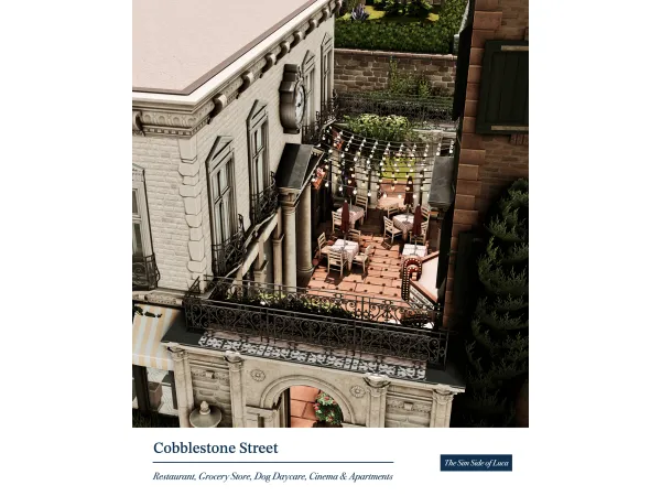 Maxis Match Cobblestone Street Henford on Bagley by TheSimSideofLuca - The Sims 4 Custom Content