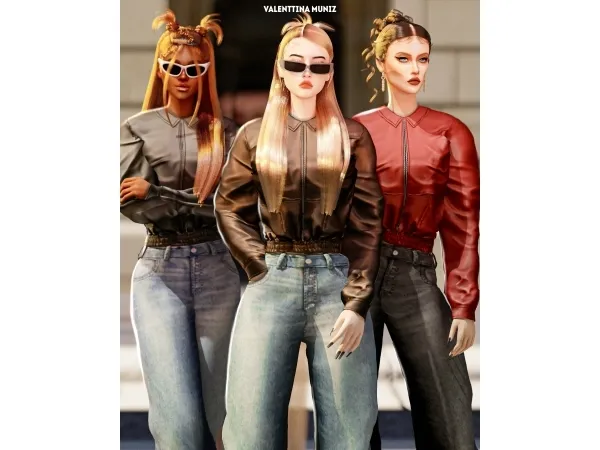 Mix Midtown Jacket Valenttina Muniz Custom Content - The Sims 4 Custom Content