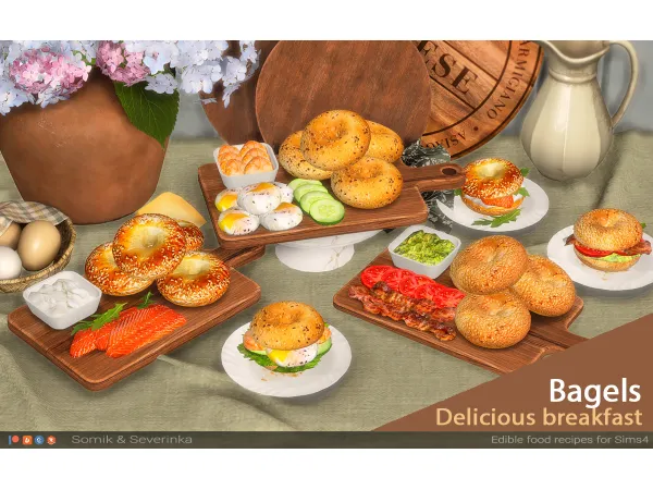Alpha Bagels by Somik_Severinka - The Sims 4 Custom Content