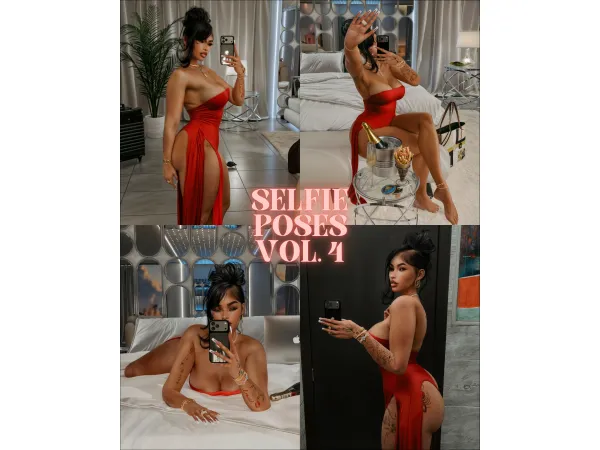 Alpha Selfie Poses Vol 4 by afrosimtric - The Sims 4 Custom Content