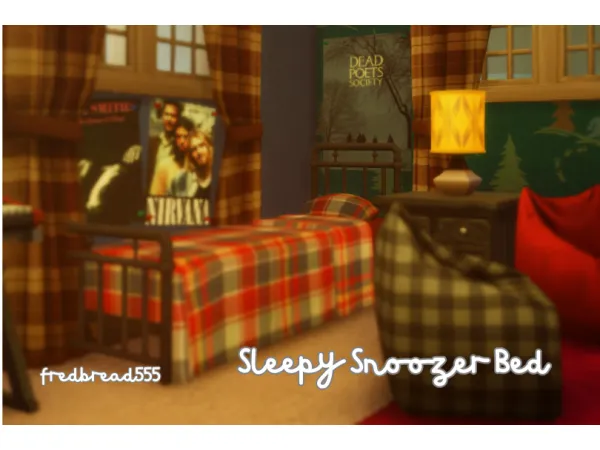 Maxis Match Sleepy Snoozer Bed by fredbread555 - The Sims 4 Custom Content