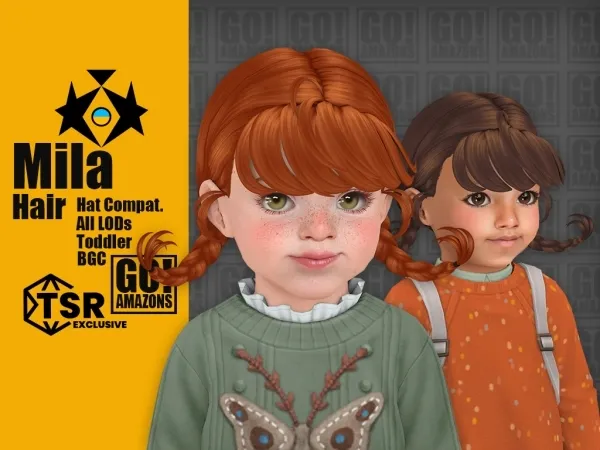 Maxis Match Mila Hair - The Sims 4 Custom Content