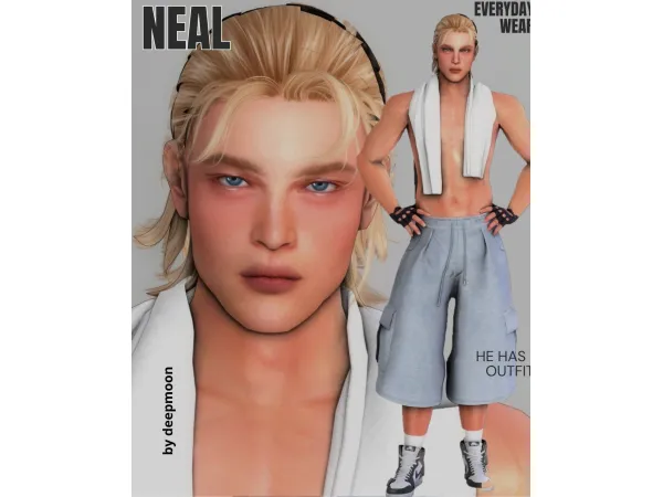 Alpha Neal Swain by deepmoon - The Sims 4 Custom Content