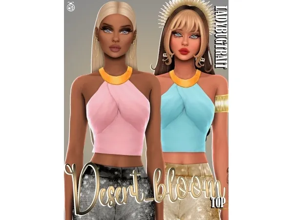 Maxis Match Desert Bloom top download - The Sims 4 Custom Content