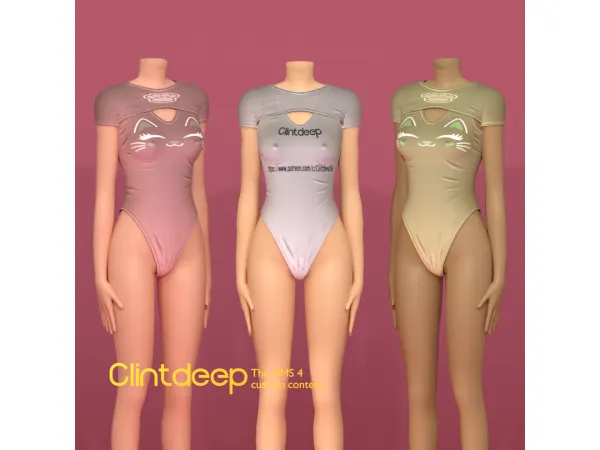 Mix Clintdeep Michiko Bodysuit - The Sims 4 Custom Content