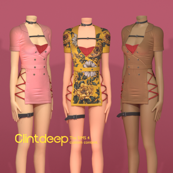 Mix Clintdeep Quiny Outfit by clintdeep - The Sims 4 Custom Content