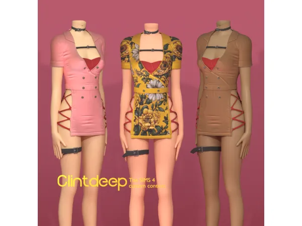 Mix Clintdeep Quiny Outfit - The Sims 4 Custom Content