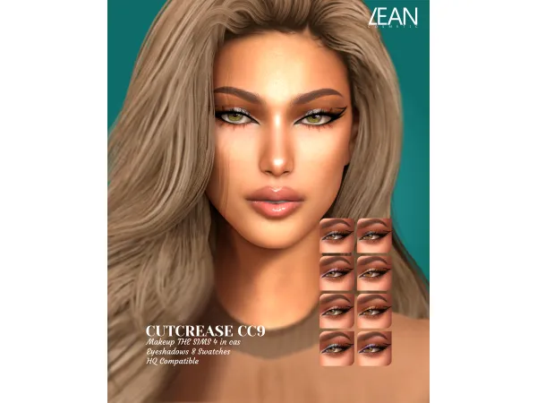 Alpha LEAN CUTCREASE CC9 - The Sims 4 Custom Content