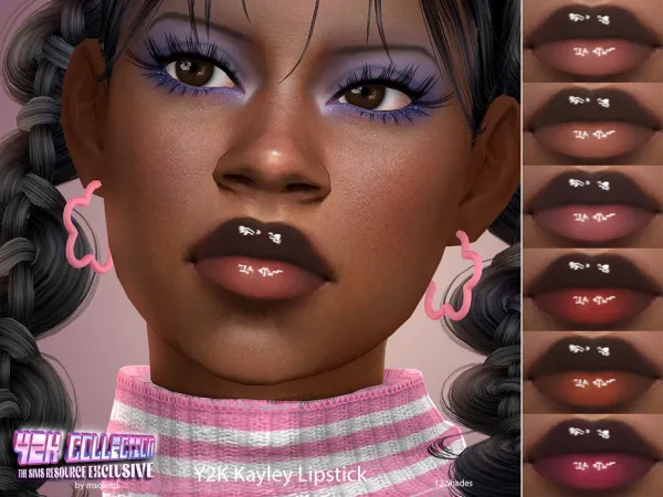 Alpha Y2K Kayley Lipstick by MSQSIMS - The Sims 4 Custom Content