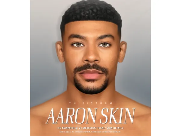 Alpha Aaron Pierre Skin Sim by thisisthem - The Sims 4 Custom Content