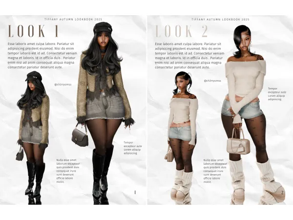 Alpha TIFFANY AUTUMN LOOKBOOK 2025 1 2 by ch3rrysimss - The Sims 4 Custom Content