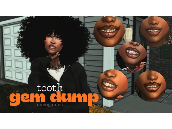 Alpha Tooth Gem Dump by cocogames - The Sims 4 Custom Content