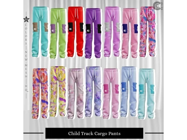 Mix Child Track Cargo Pants cool_content_star - The Sims 4 Custom Content