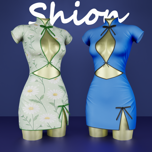 Alpha Shion Zoya Dress by shion_sims - The Sims 4 Custom Content