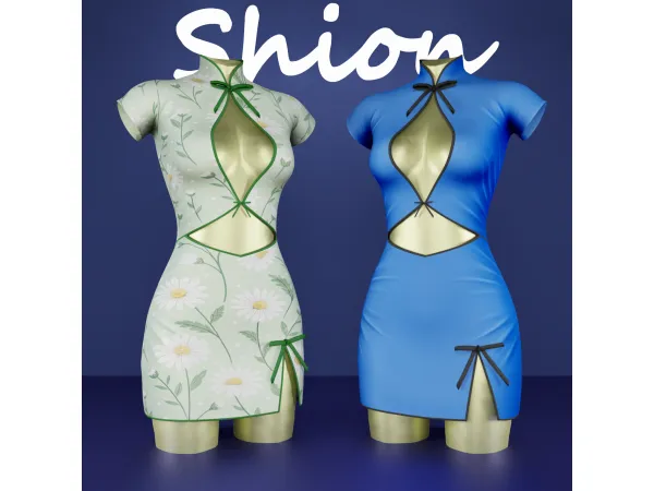 Alpha Shion Zoya Dress - The Sims 4 Custom Content