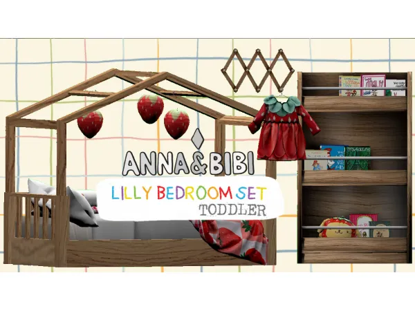 Mix Lilly Bedroom Set u2013 Toddler by Anna Bibi - The Sims 4 Custom Content