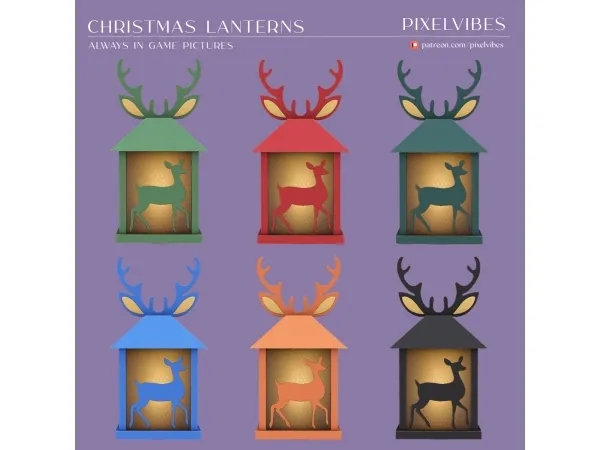 Mix Christmas Lanterns - The Sims 4 Custom Content