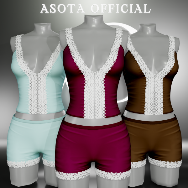 Alpha [ASOTA OFFICIAL] Eleanor Sleepwear by asotaofficial - The Sims 4 Custom Content