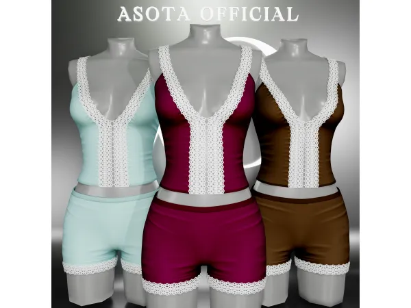 Alpha [ASOTA OFFICIAL] Eleanor Sleepwear - The Sims 4 Custom Content