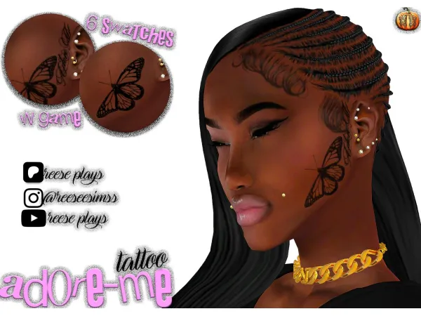 Mix Adore Me Tattoo by Reese Plays - The Sims 4 Custom Content