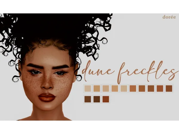 Mix dune freckles by doree sims - The Sims 4 Custom Content
