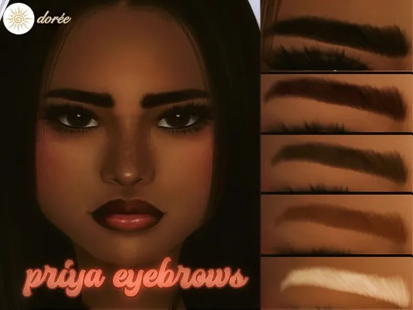 Mix priya eyebrows by doree sims - The Sims 4 Custom Content