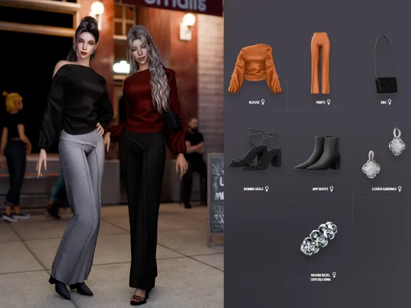 Alpha Evening Out 1 Lookbook - The Sims 4 Custom Content