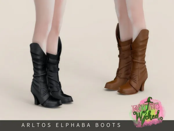 Maxis Match Feeling Wicked Elphaba Boots by Arltos - The Sims 4 Custom Content