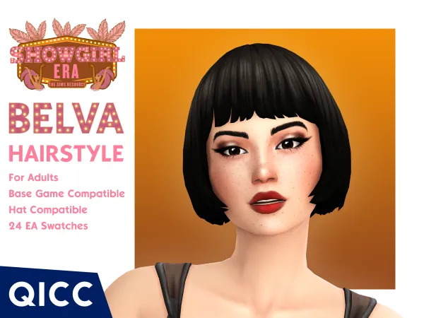 Maxis Match Belva Hair - The Sims 4 Custom Content